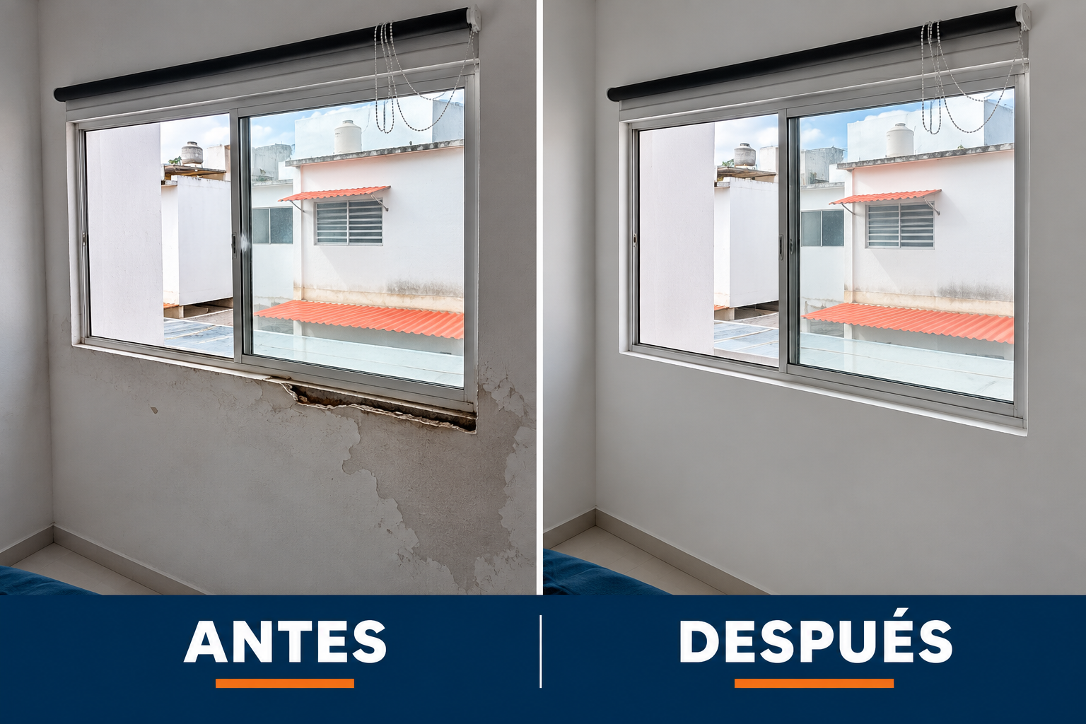 Reparación de filtración en ventana H2M